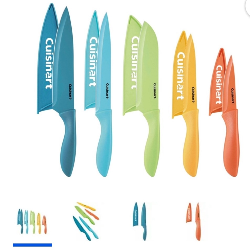 Cuisinart 10 piece Multicolor ceramic coated Knife Set - Picture 2 of 5